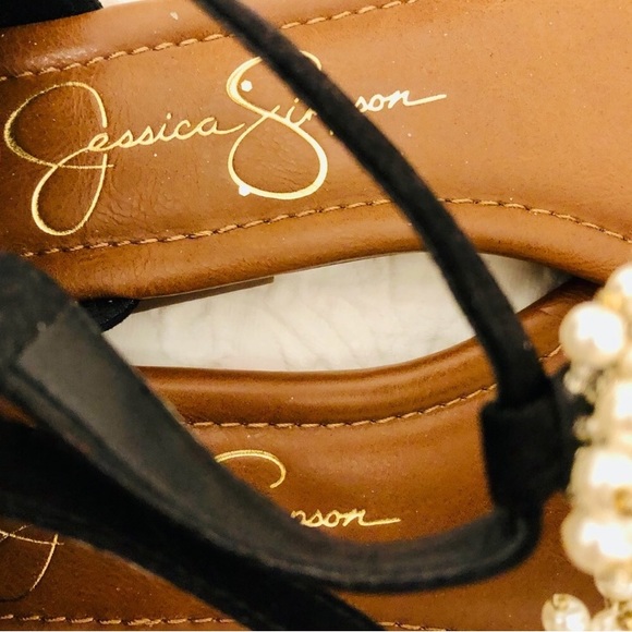 Jessica S. Sandals Pearls embellished Size 6/5 - Picture 6 of 8